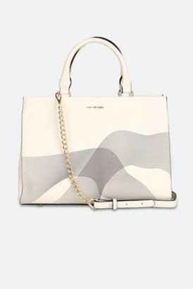 WOMEN WHITE PRINT CASUAL HANDBAG
