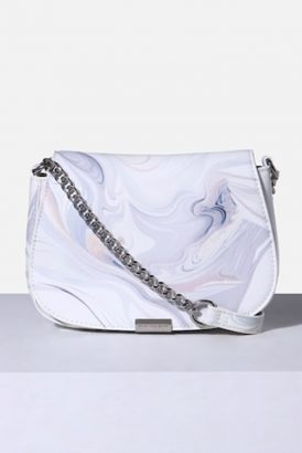 WOMEN WHITE PRINT CASUAL SLING BAG