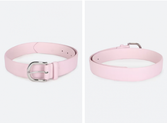 pink casual solid belt