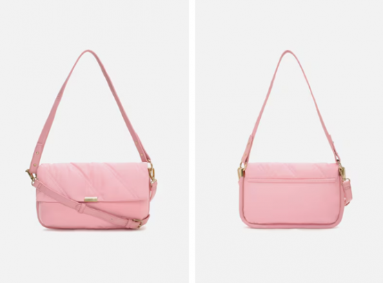 pink solid casual sling bag