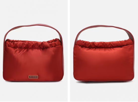 red solid casual sling bag