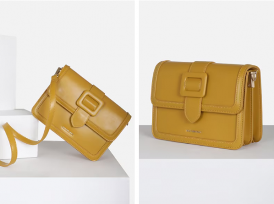 yellow solid casual clutch