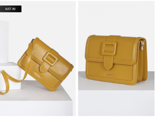 yellow solid casual sling bag