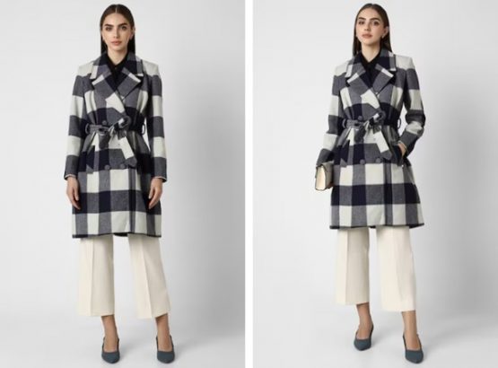 grey check casual jacket