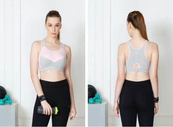 grey colour sports bra